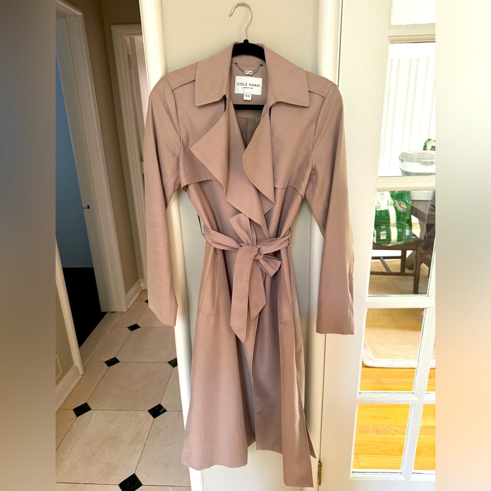 Cole Haan Lightweight Trench Wrap Coat